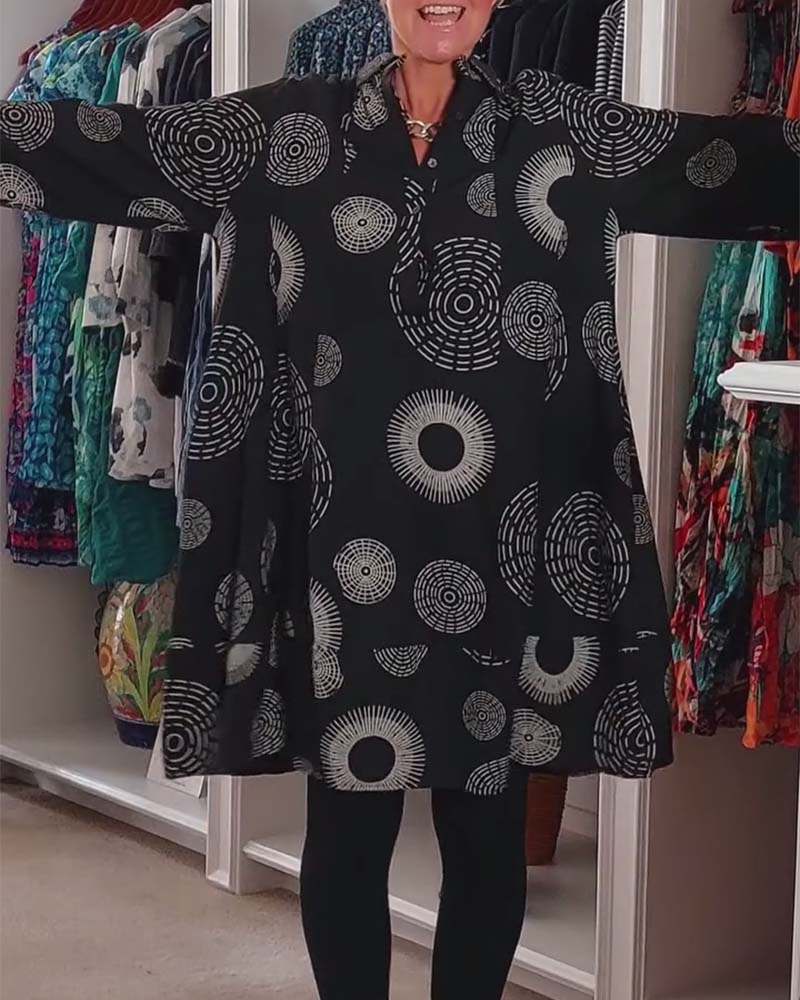 Tuotekuva – Marlene™ – Geometrisesti kuvioitu mekko