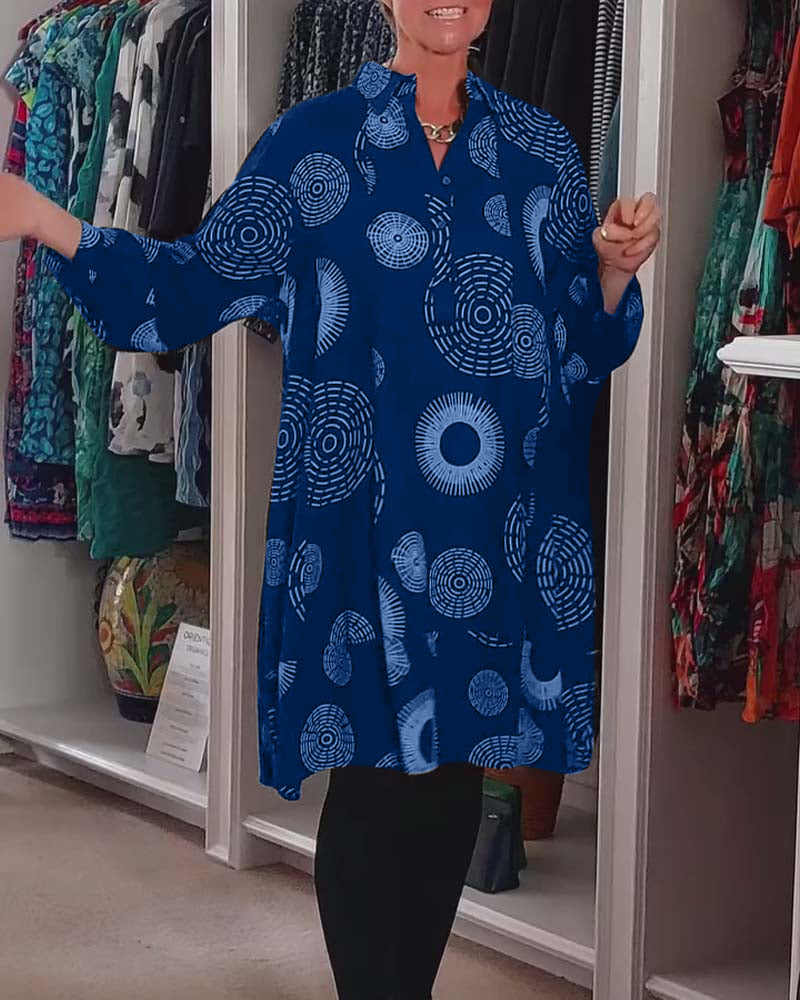 Tuotekuva – Marlene™ – Geometrisesti kuvioitu mekko
