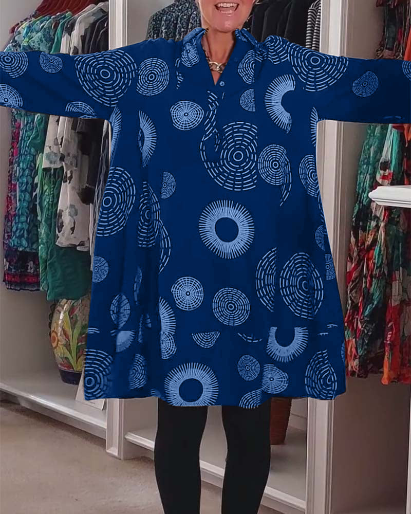 Tuotekuva – Marlene™ – Geometrisesti kuvioitu mekko