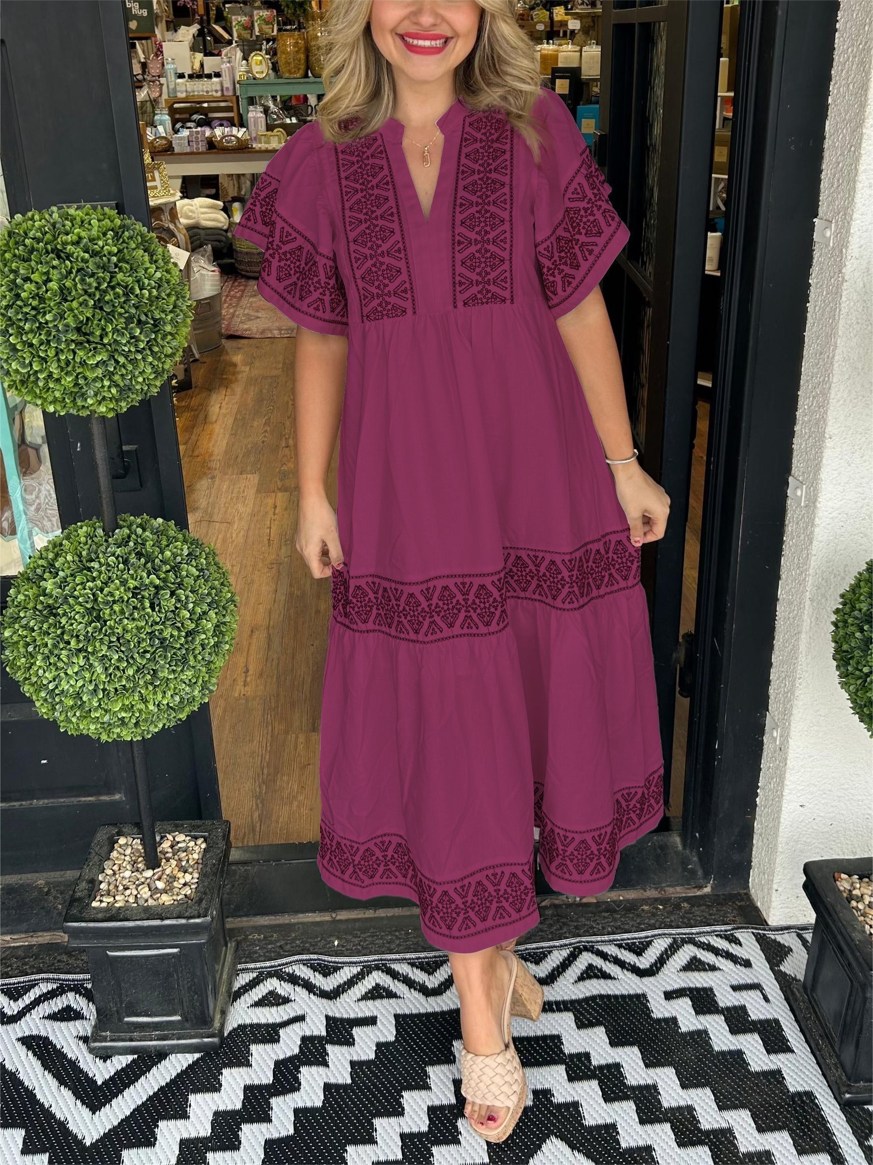 Tuotekuva – Hanna – Tyylikäs boho-henkinen mekko