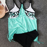 Joana - Yksivärinen tankini leopardikuviolla