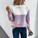 Tuotekuva – Clara – Patchwork-kuvioinen tyylikäs neule