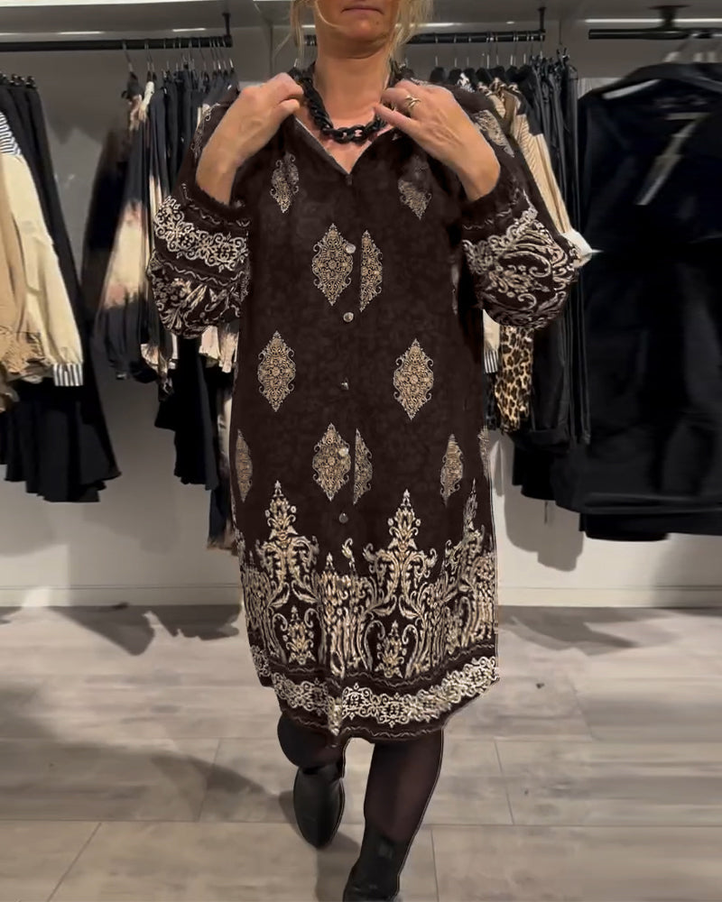 Tuotekuva – Ilse – Vintage-henkinen mekko nappiyksityiskohdilla