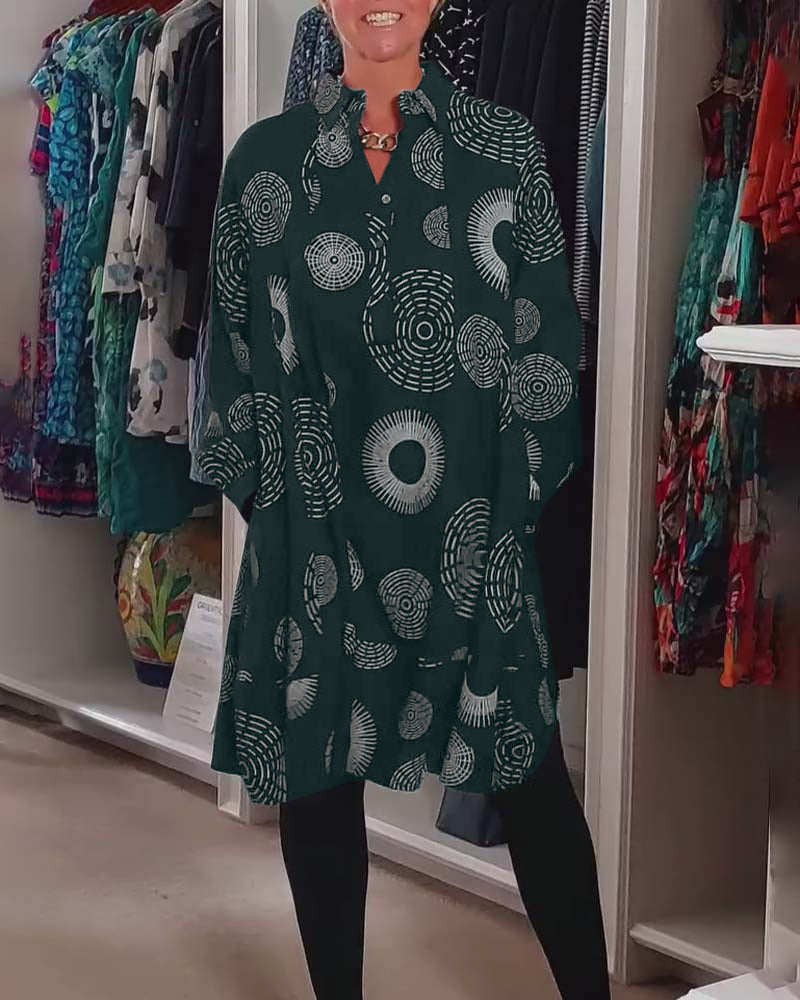 Tuotekuva – Marlene™ – Geometrisesti kuvioitu mekko
