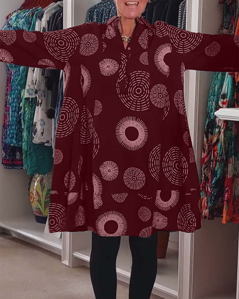 Tuotekuva – Marlene™ – Geometrisesti kuvioitu mekko