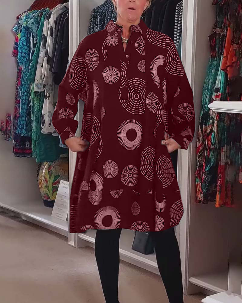 Tuotekuva – Marlene™ – Geometrisesti kuvioitu mekko