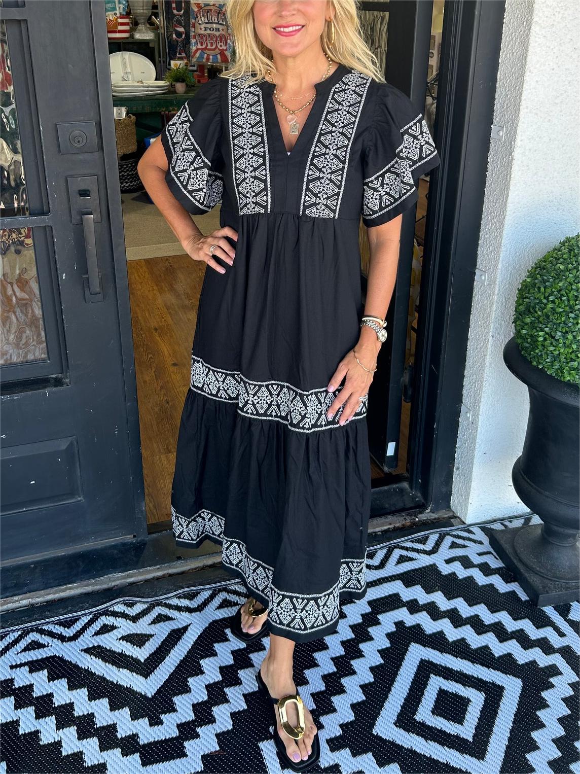 Tuotekuva – Hanna – Tyylikäs boho-henkinen mekko