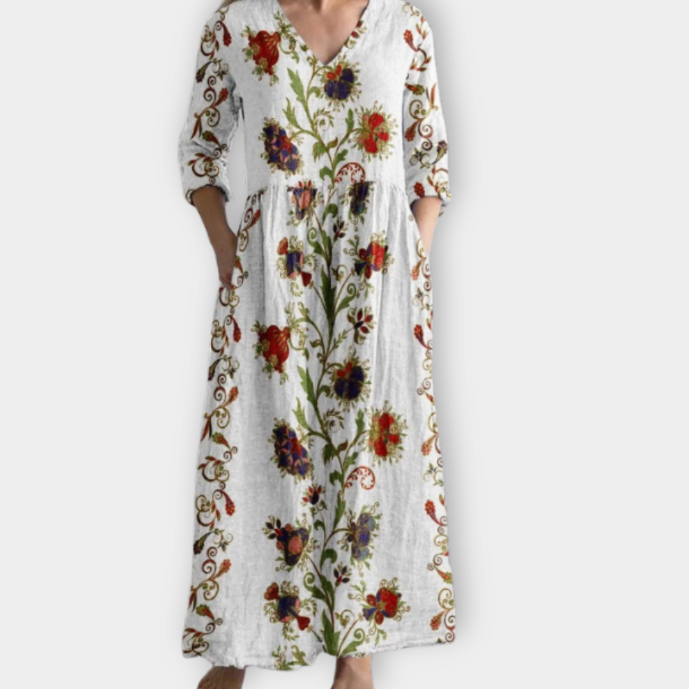 Tuotekuva – Floriah – Boho-henkinen maksimekko