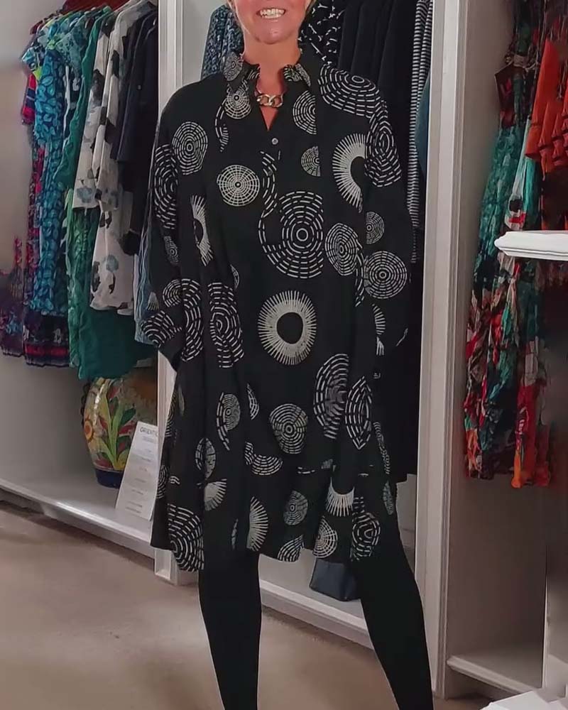 Tuotekuva – Marlene™ – Geometrisesti kuvioitu mekko