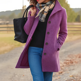 Tuotekuva – Vera™ – Klassinen puolipitkä päällystakki napeilla