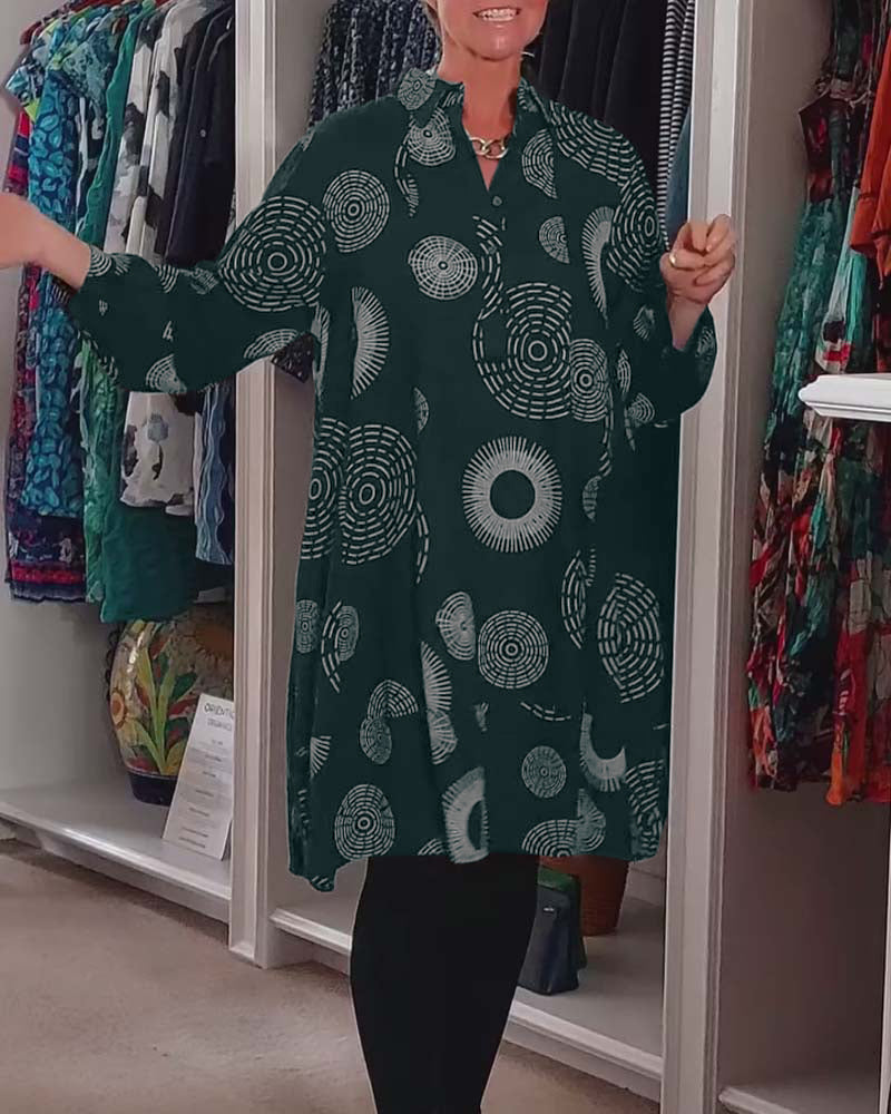 Tuotekuva – Marlene™ – Geometrisesti kuvioitu mekko