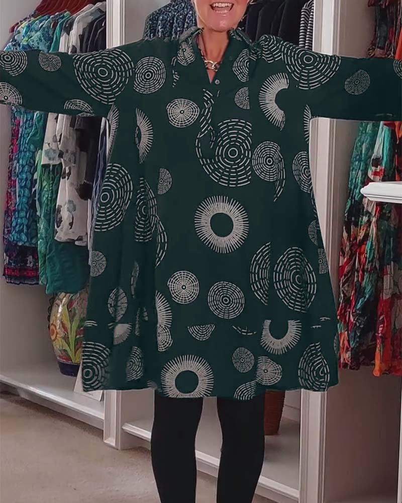 Tuotekuva – Marlene™ – Geometrisesti kuvioitu mekko