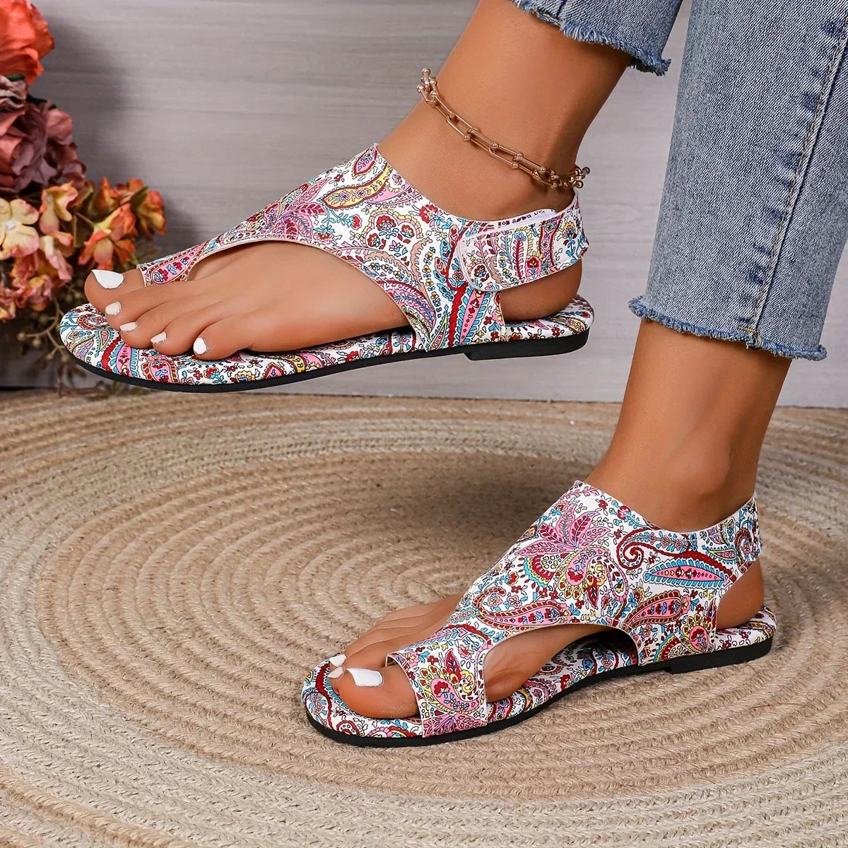 Tuotekuva – Rosa™ – Retrohenkiset boheemihenkiset sandaalit