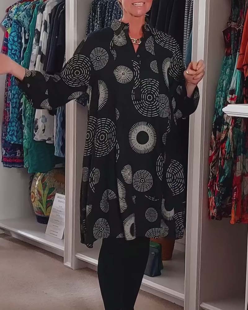 Tuotekuva – Marlene™ – Geometrisesti kuvioitu mekko