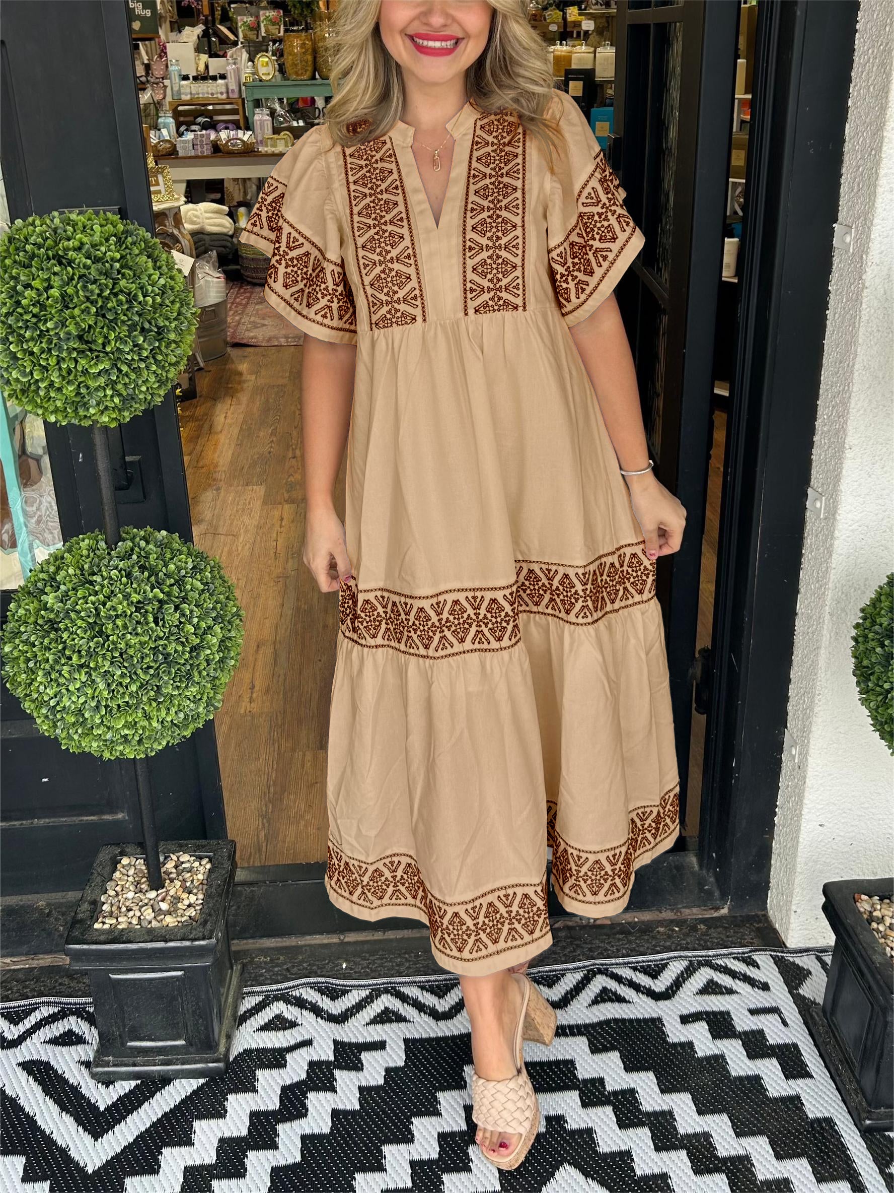 Tuotekuva – Hanna – Tyylikäs boho-henkinen mekko