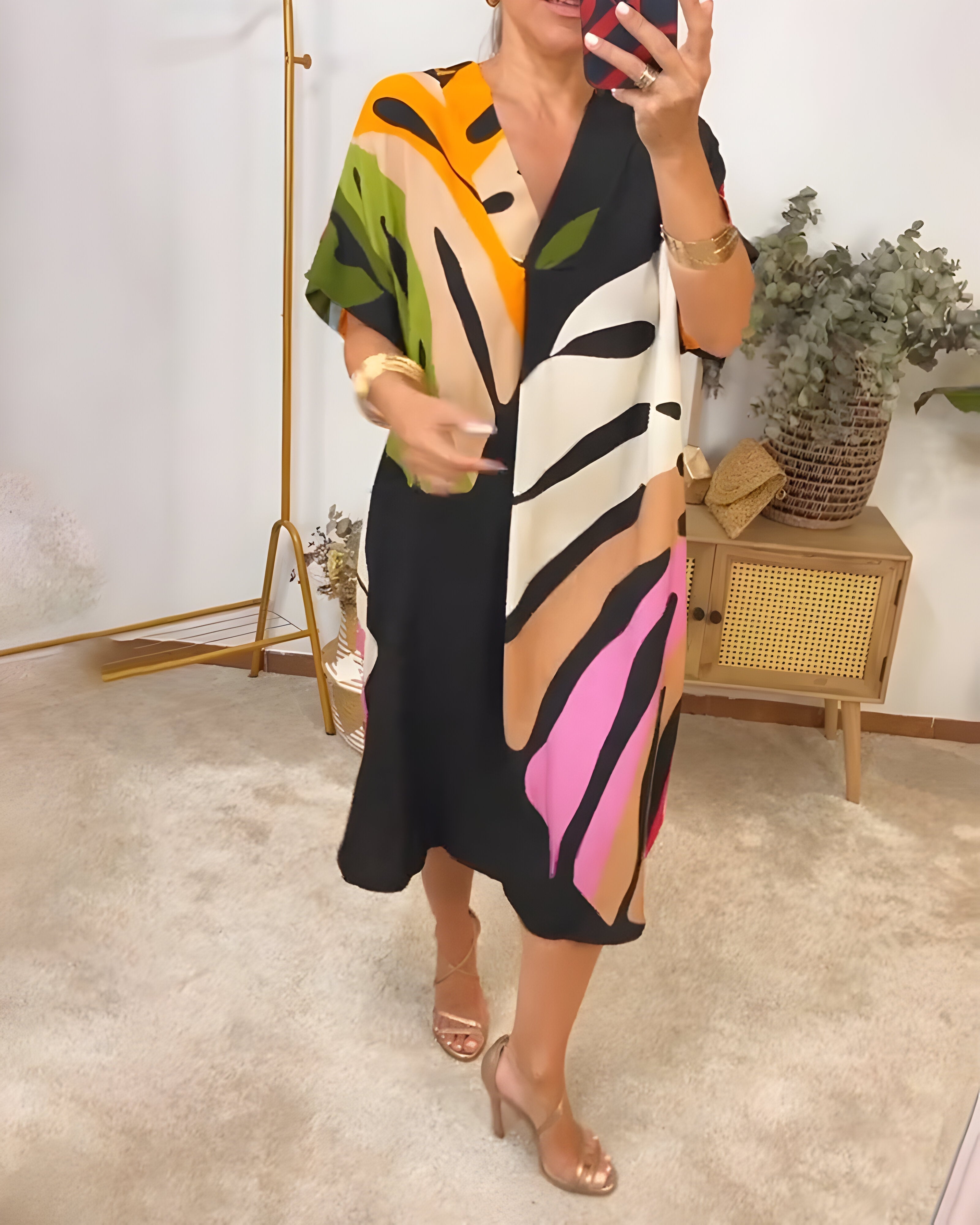 Tuotekuva – Rianna – Kuvioitu mekko