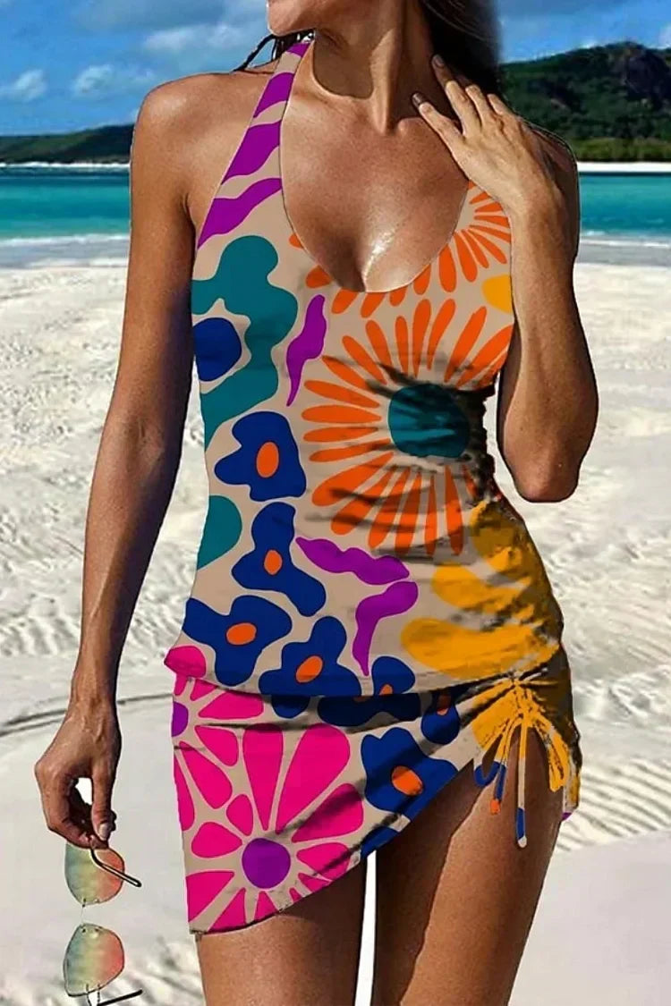 Tuotekuva – Fiesta – Kukkakuvioinen tankini shortseilla