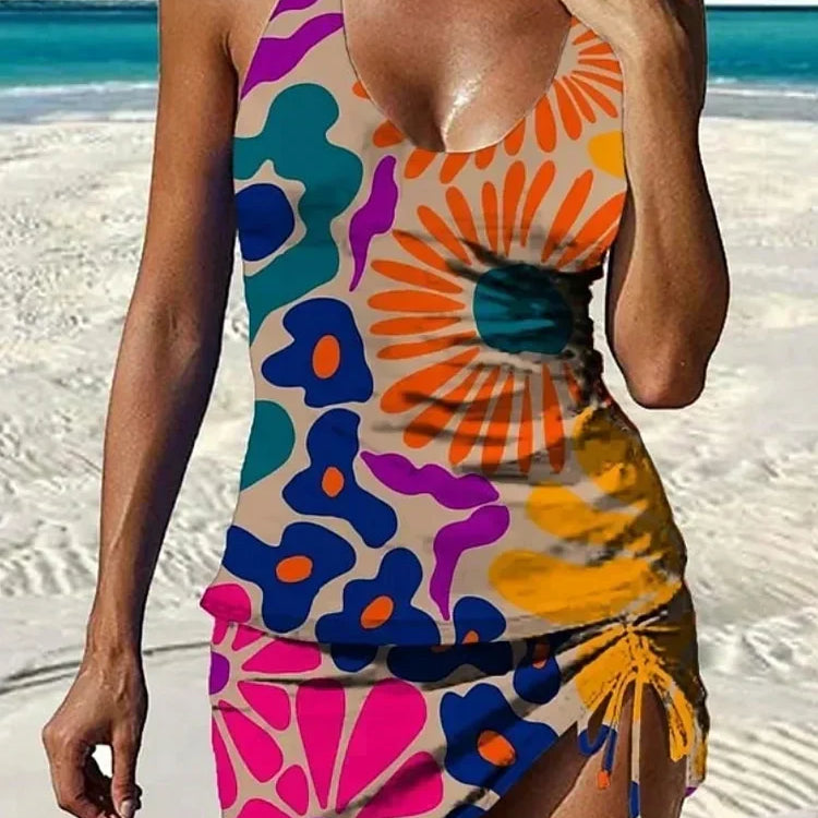 Tuotekuva – Fiesta – Kukkakuvioinen tankini shortseilla