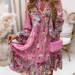 Tuotekuva – Ashley™ – Boho-henkinen kuvioitu mekko