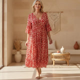 Tuotekuva – Lillia – Boho-henkinen kuvioitu mekko