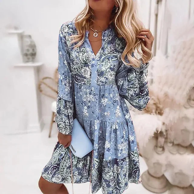 Tuotekuva – Ashley™ – Boho-henkinen kuvioitu mekko