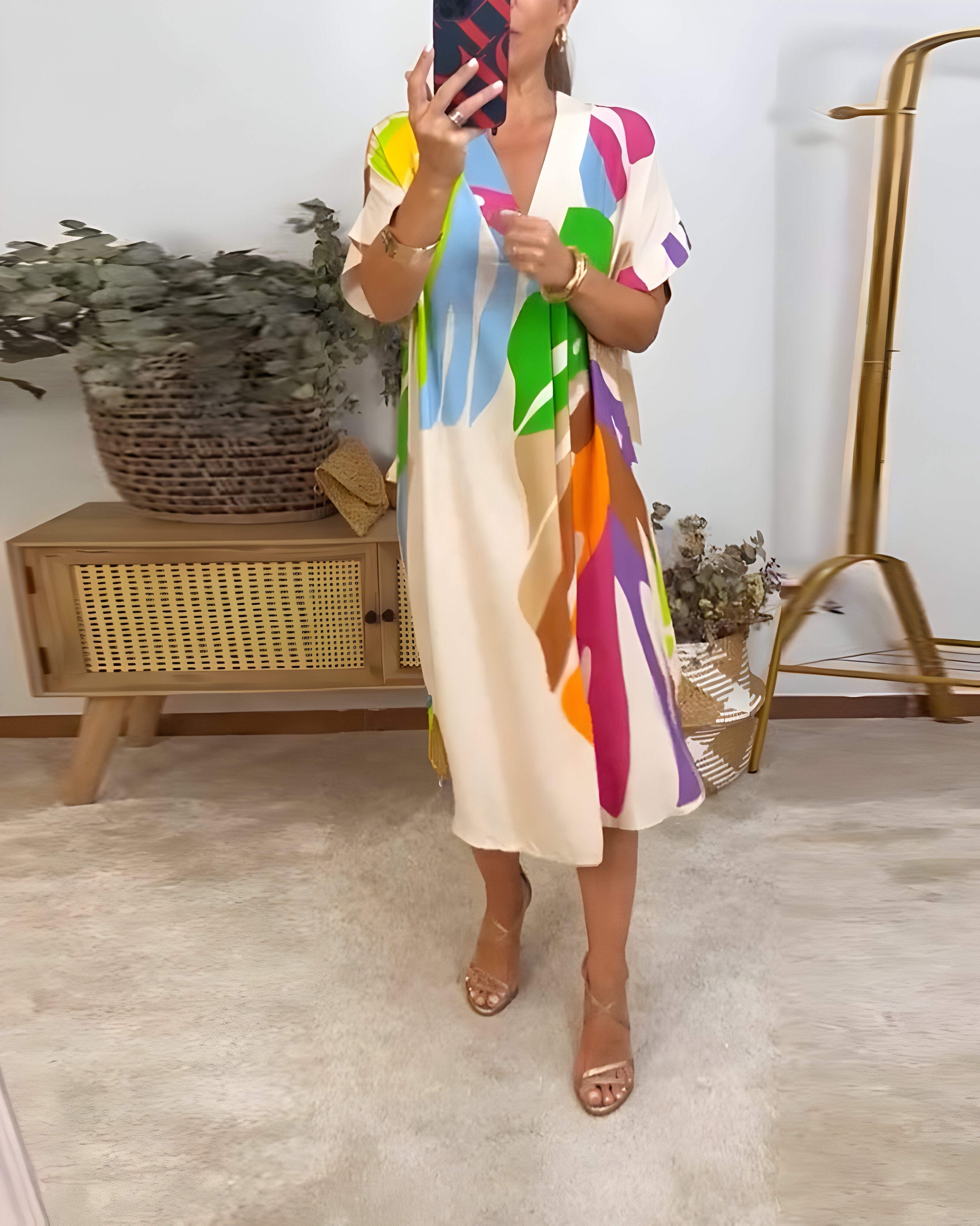 Tuotekuva – Rianna – Kuvioitu mekko