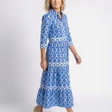 Pauline | Kolmen neljänneksen hihoilla varustettu midi-mekko ja ketjumalli