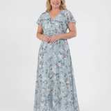 Noémie | Maxi-mekko kukkakuvioisesta sifongista