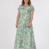 Noémie | Maxi-mekko kukkakuvioisesta sifongista
