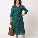 Claire | Midi-mekko pitkillä hihoilla ja vyöllä