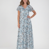 Noémie | Maxi-mekko kukkakuvioisesta sifongista