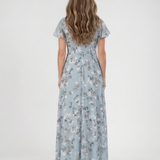 Noémie | Maxi-mekko kukkakuvioisesta sifongista