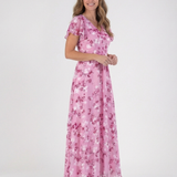 Noémie | Maxi-mekko kukkakuvioisesta sifongista