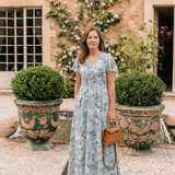 Noémie | Maxi-mekko kukkakuvioisesta sifongista