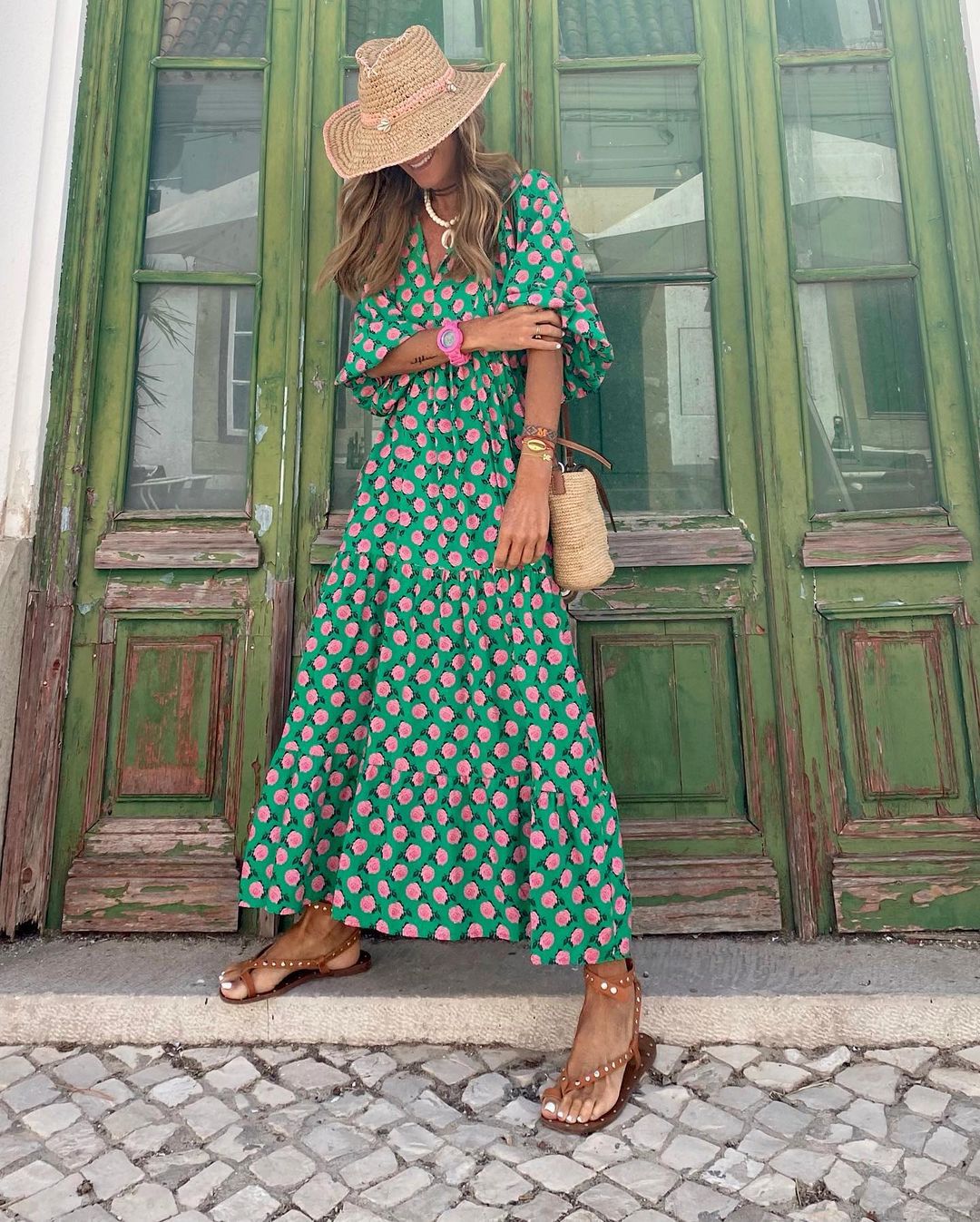 Tuotekuva – Fleur – Boho-henkinen maksimekko