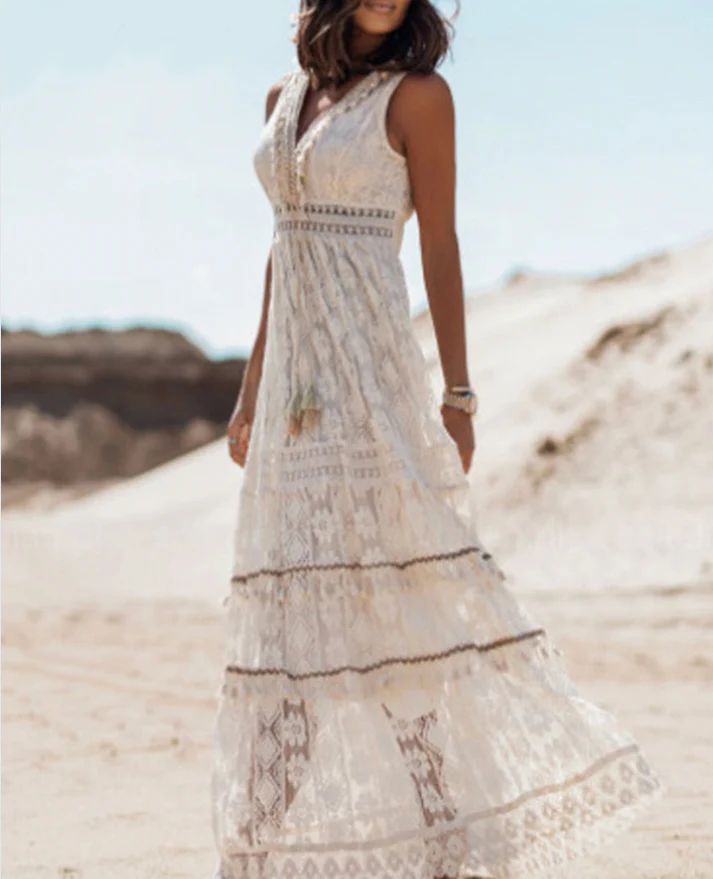 Tuotekuva – Nina – Boho-henkinen mekko lähes loppuunmyyty