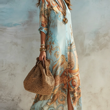Luisa | Välimerellinen maxi chemisier -mekko