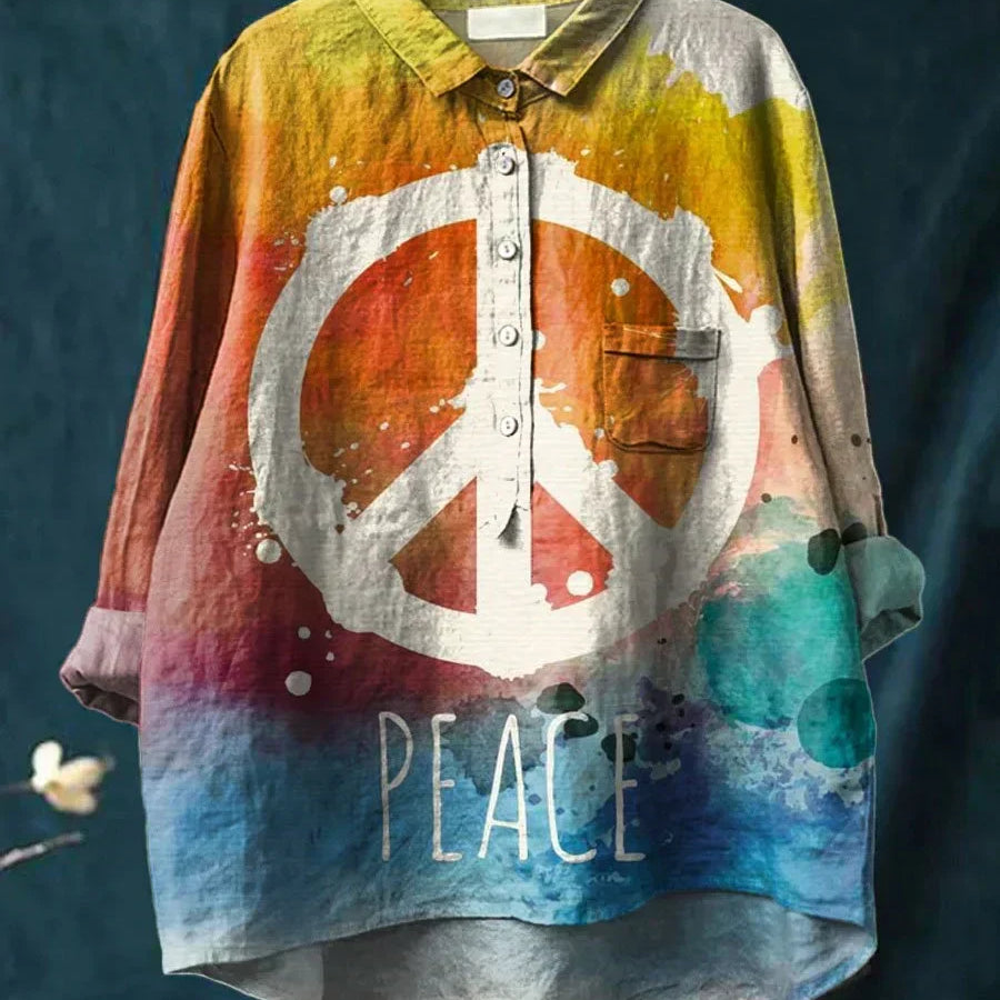 Tuotekuva – Hippie™ – Rauhanaiheinen T-paita
