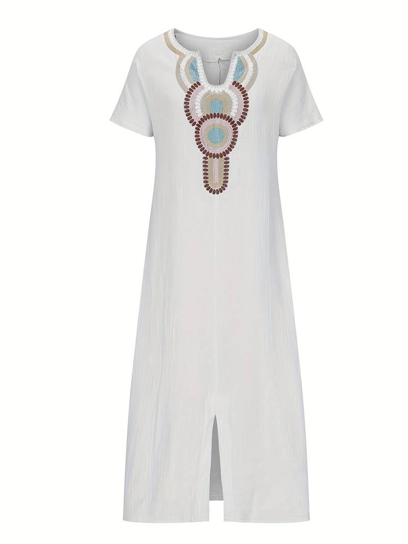 Tuotekuva – Demi™ – Boho-henkinen maksimekko halkiolla
