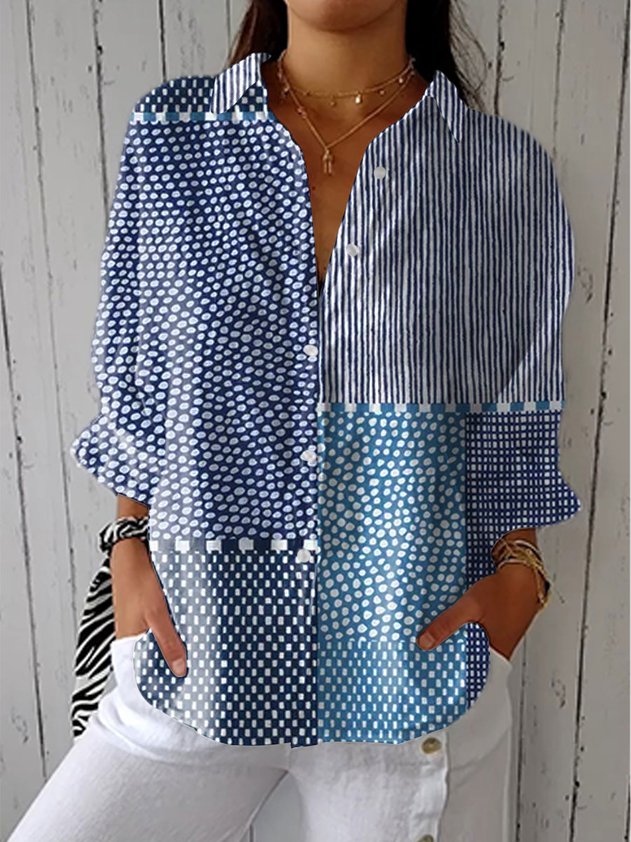 Tuotekuva – Fiora – Patchwork-kuvioinen pusero
