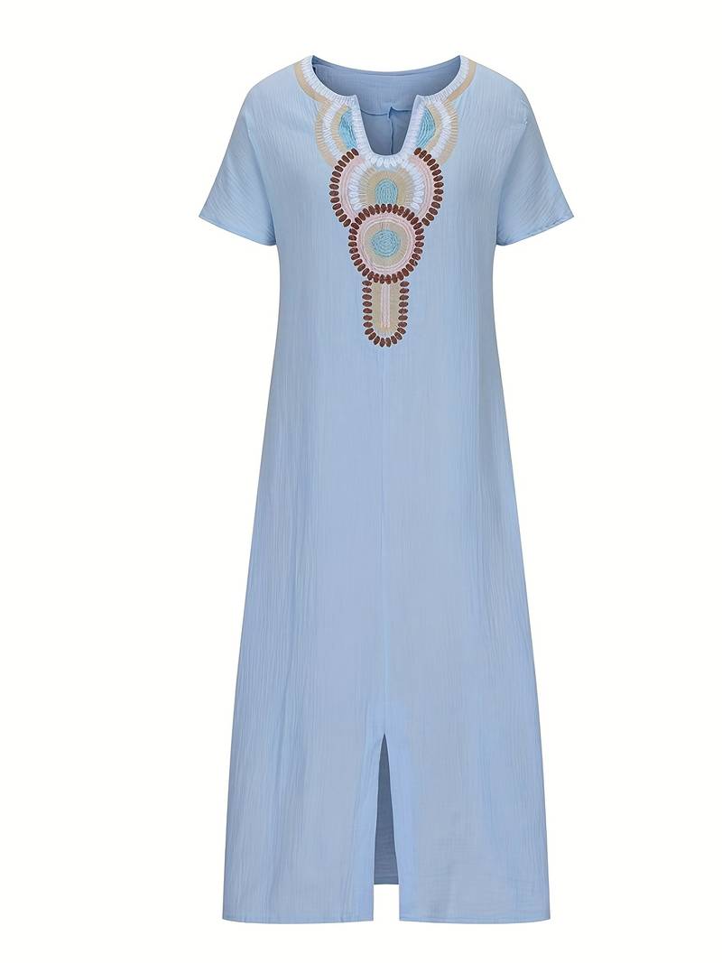 Tuotekuva – Demi™ – Boho-henkinen maksimekko halkiolla
