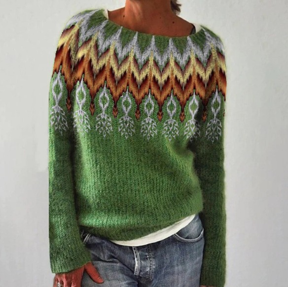 Tuotekuva – SILVIA – Naisten vintage-henkinen neule