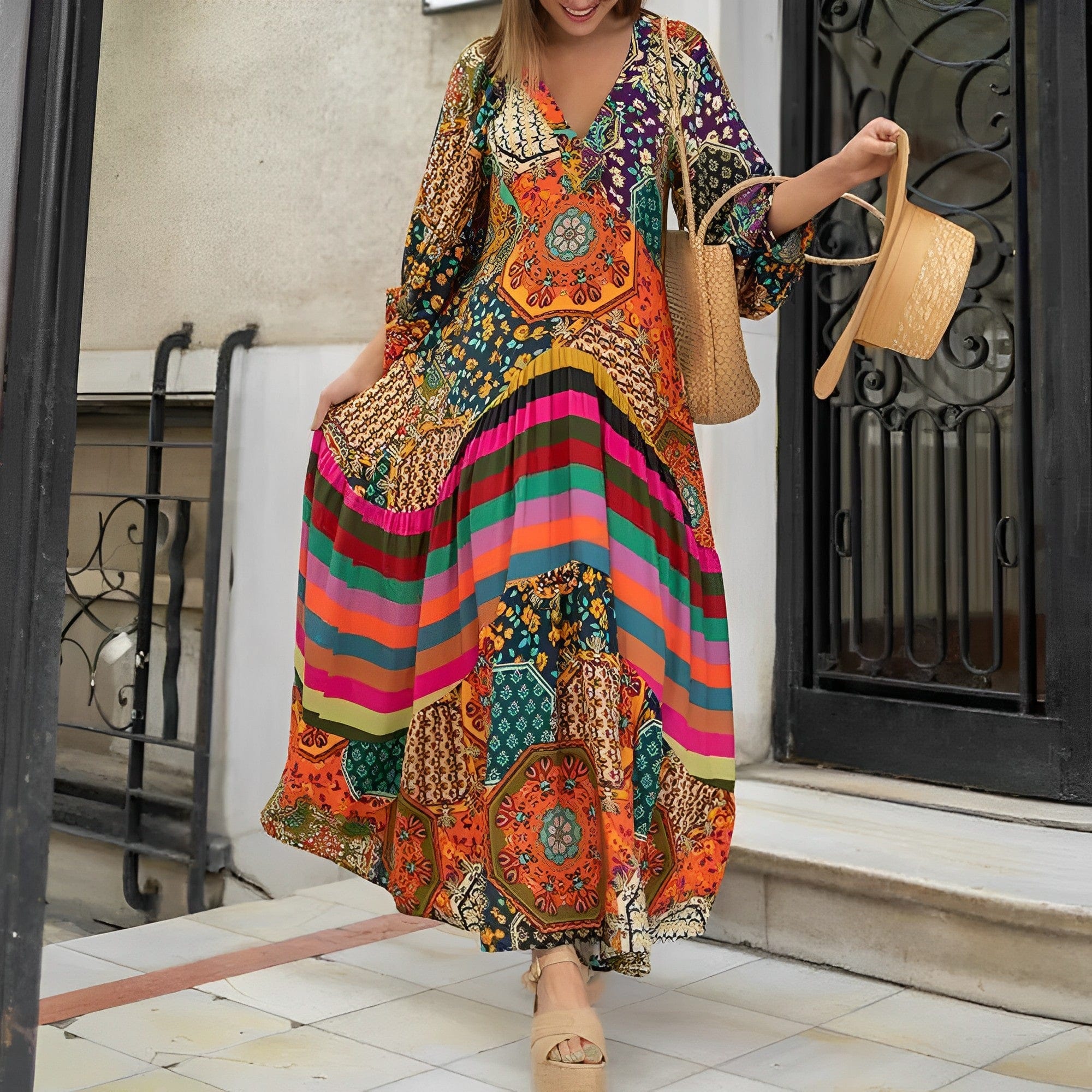 Tuotekuva – Tyylikäs boho-henkinen mekko