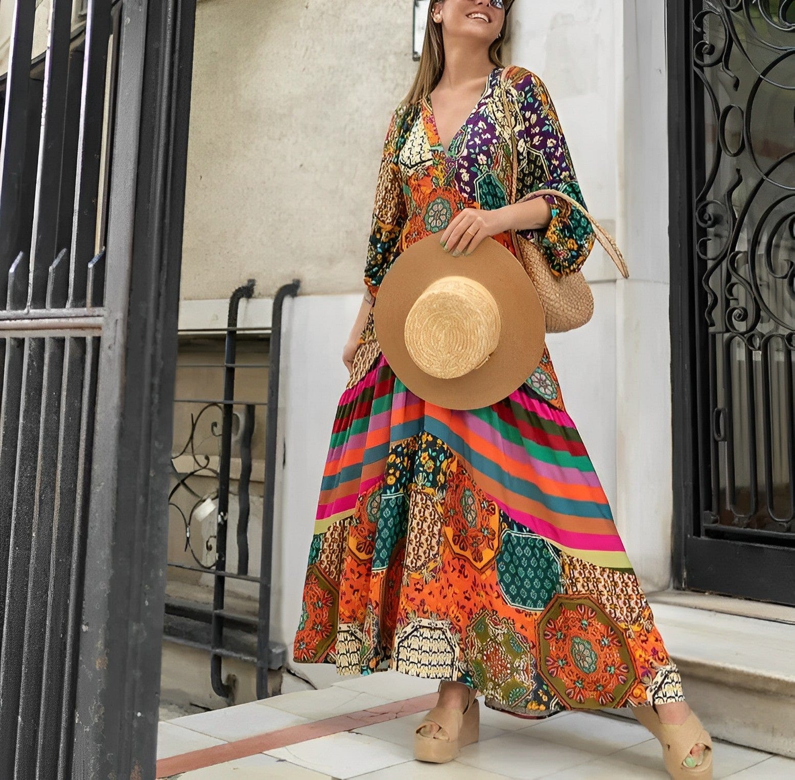 Tuotekuva – Tyylikäs boho-henkinen mekko