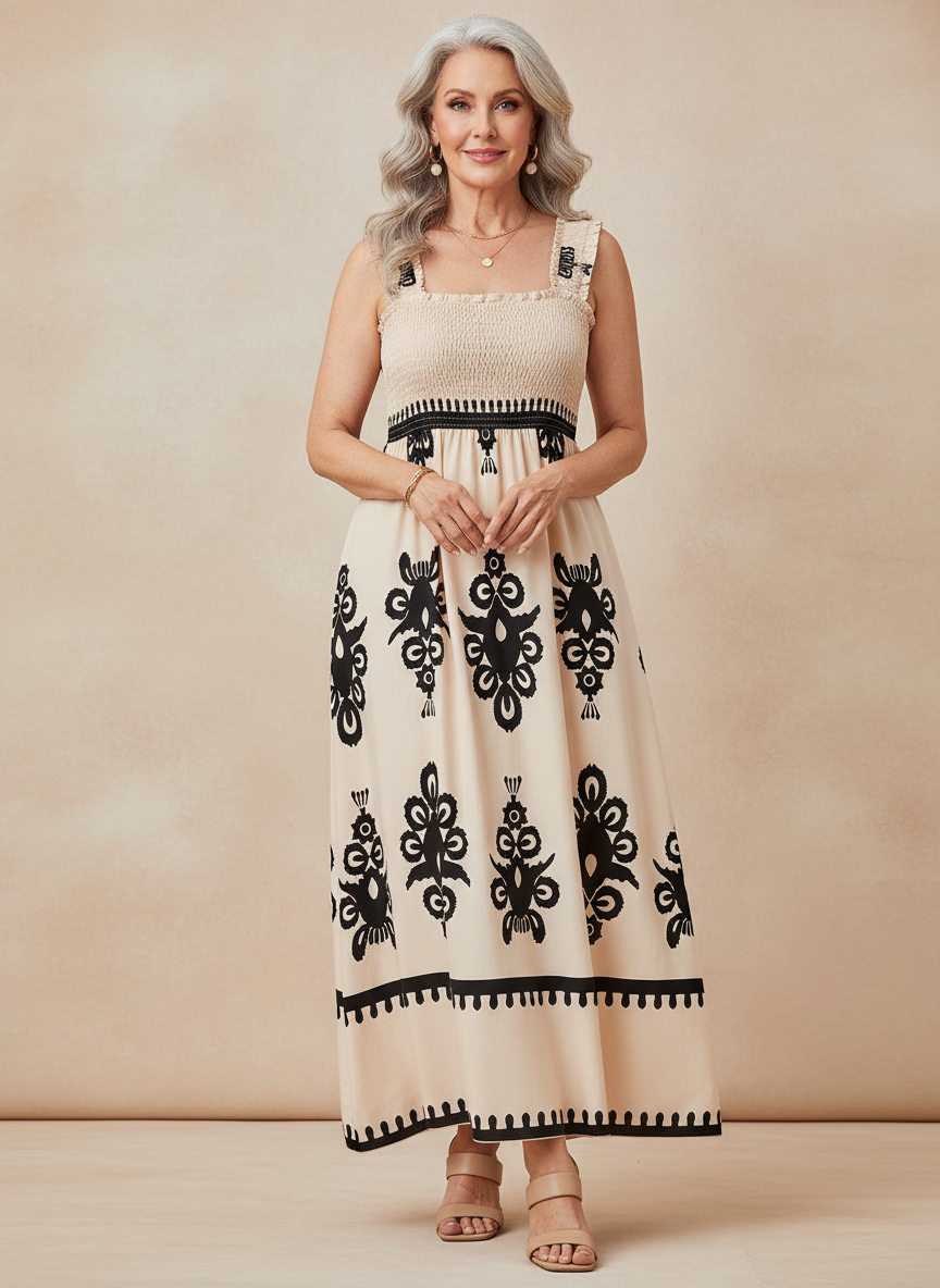 Tuotekuva – Iveth – Boho-henkinen maksimekko