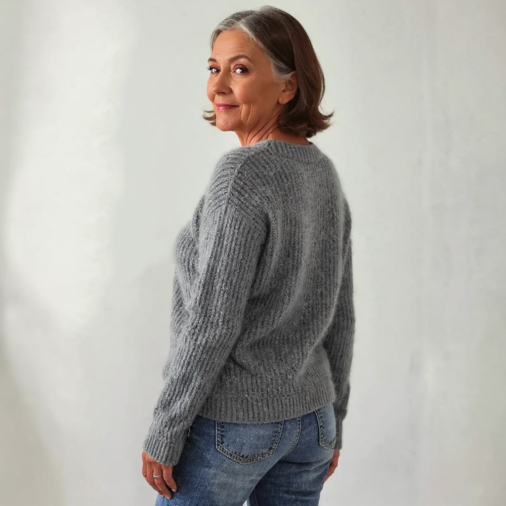 Tuotekuva – Ellie – Naisten vintage-henkinen pohjoismainen neule
