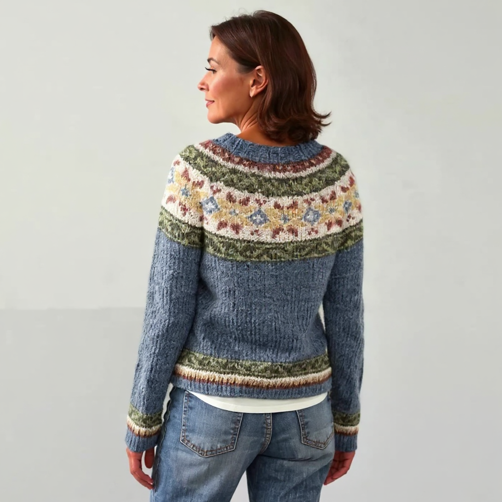 Tuotekuva – Lucy – Naisten vintage-henkinen pohjoismainen neule