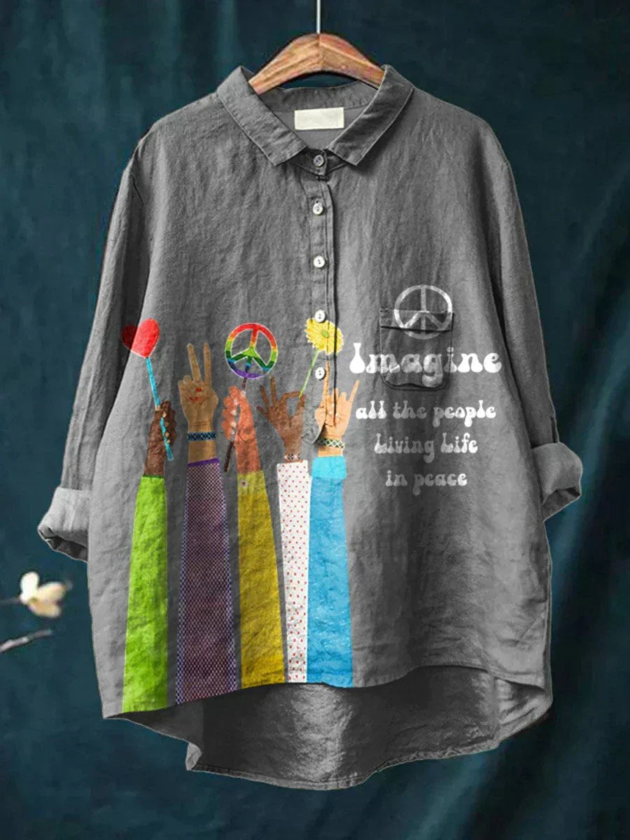 Tuotekuva – Hippie™ – Rauhanaiheinen T-paita