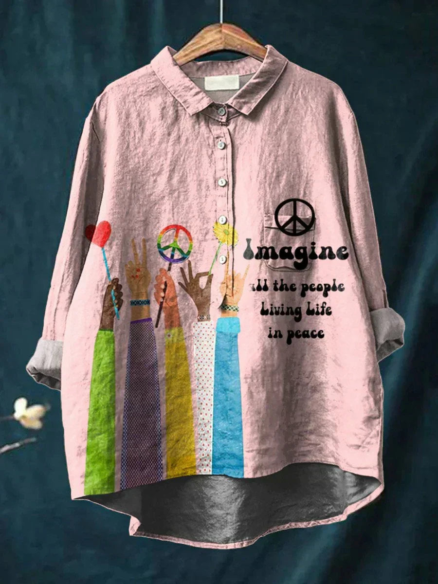 Tuotekuva – Hippie™ – Rauhanaiheinen T-paita