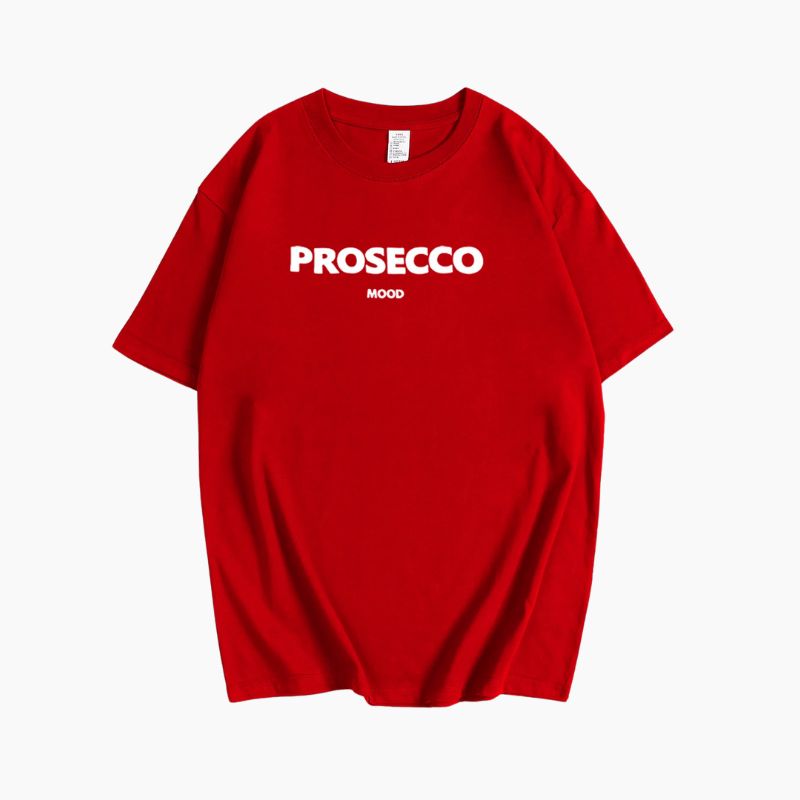 Tuotekuva – Mood – Prosecco-aiheinen T-paita